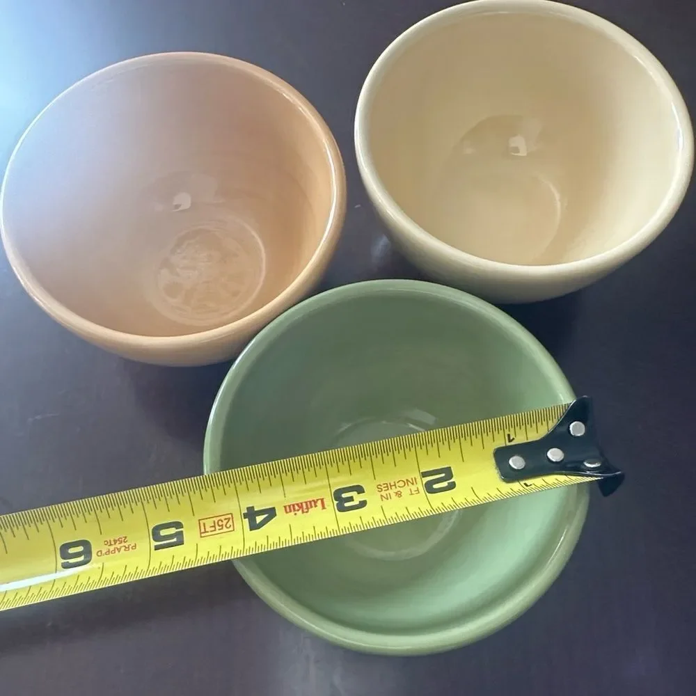 Crate & Barrel Sausalito Colorful Round Serve Bowls (3)